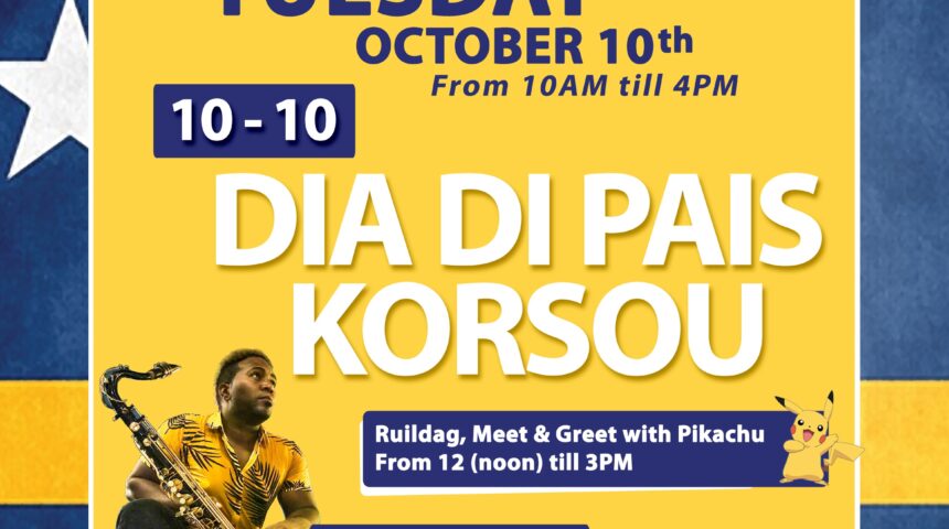 Zuikertuintje is open on Tuesday October 10th from 10 AM till 4 PM.10-10 DIA DI PAIS KORSOU Zuikertuintje is open on Tuesday October 10th from 10 AM till 4 PM.10-10 DIA DI PAIS KORSOU
